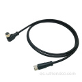 Cable del sensor de conector de 4pin de ángulo recto personalizado M8/12